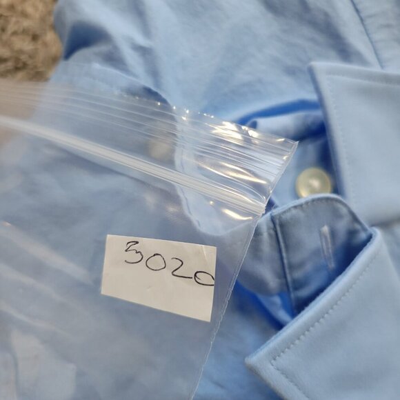 Lot of 2 Express Pearl Shirt Mens XL Blue Fitted Long Sleeve Button Up - Picture 9 of 9